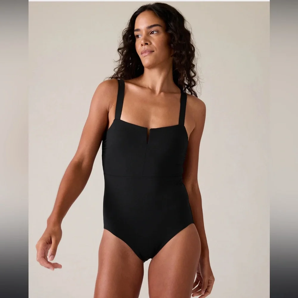 ATHLETA SQUARE NECK V‎ ONE PIECE SWIMSUIT
